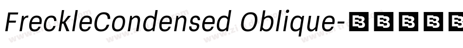 FreckleCondensed Oblique字体转换